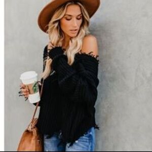 Chunky distressed sweater